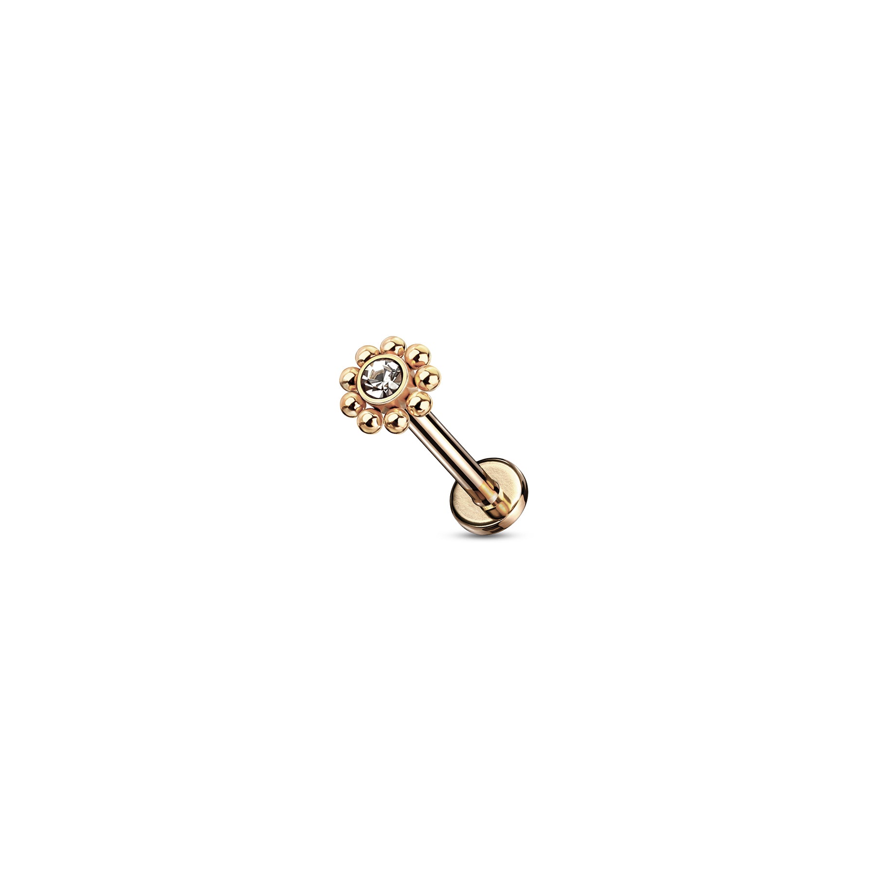 Piercing Labret TEONA en Acier et Cristal