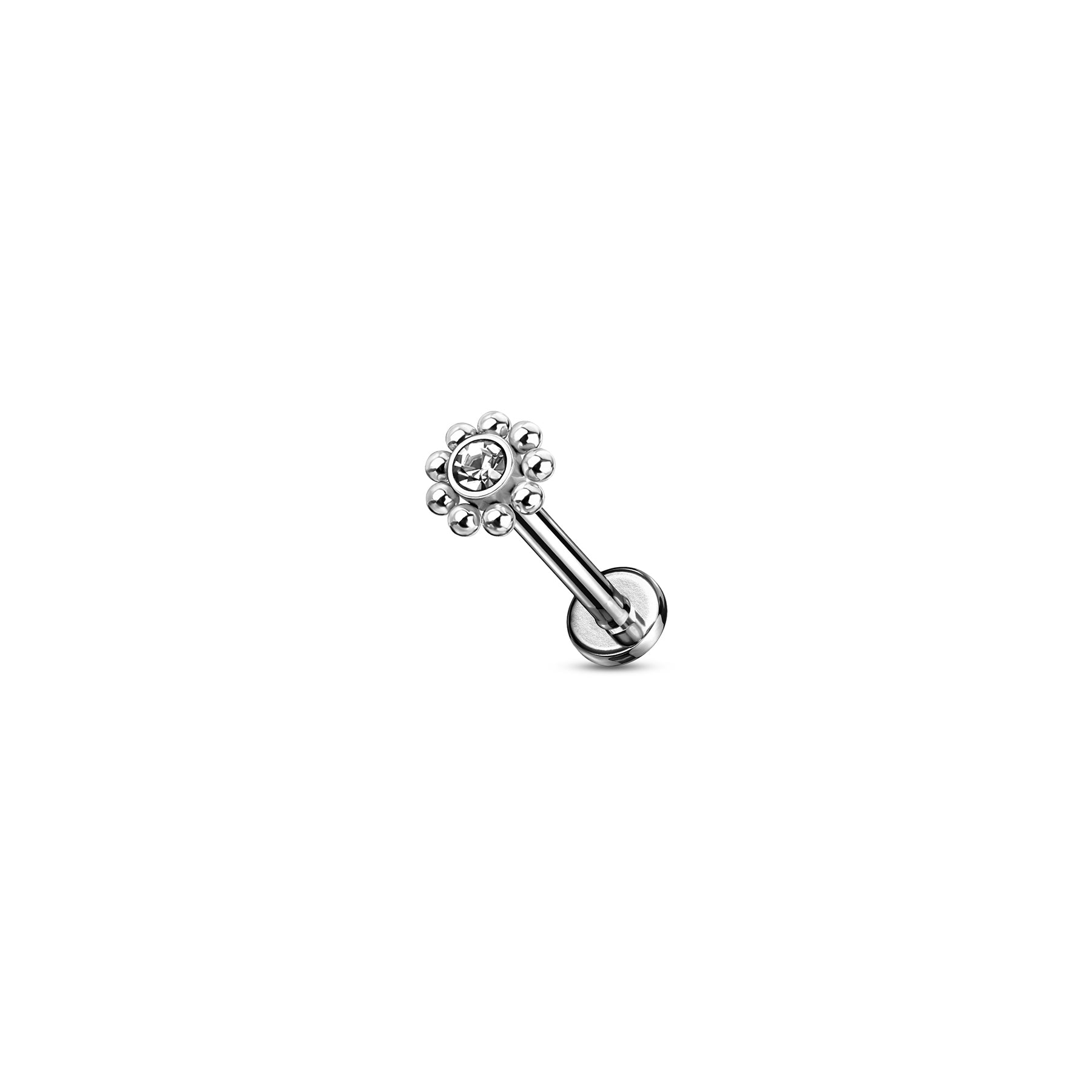 Piercing Labret TEONA en Acier et Cristal