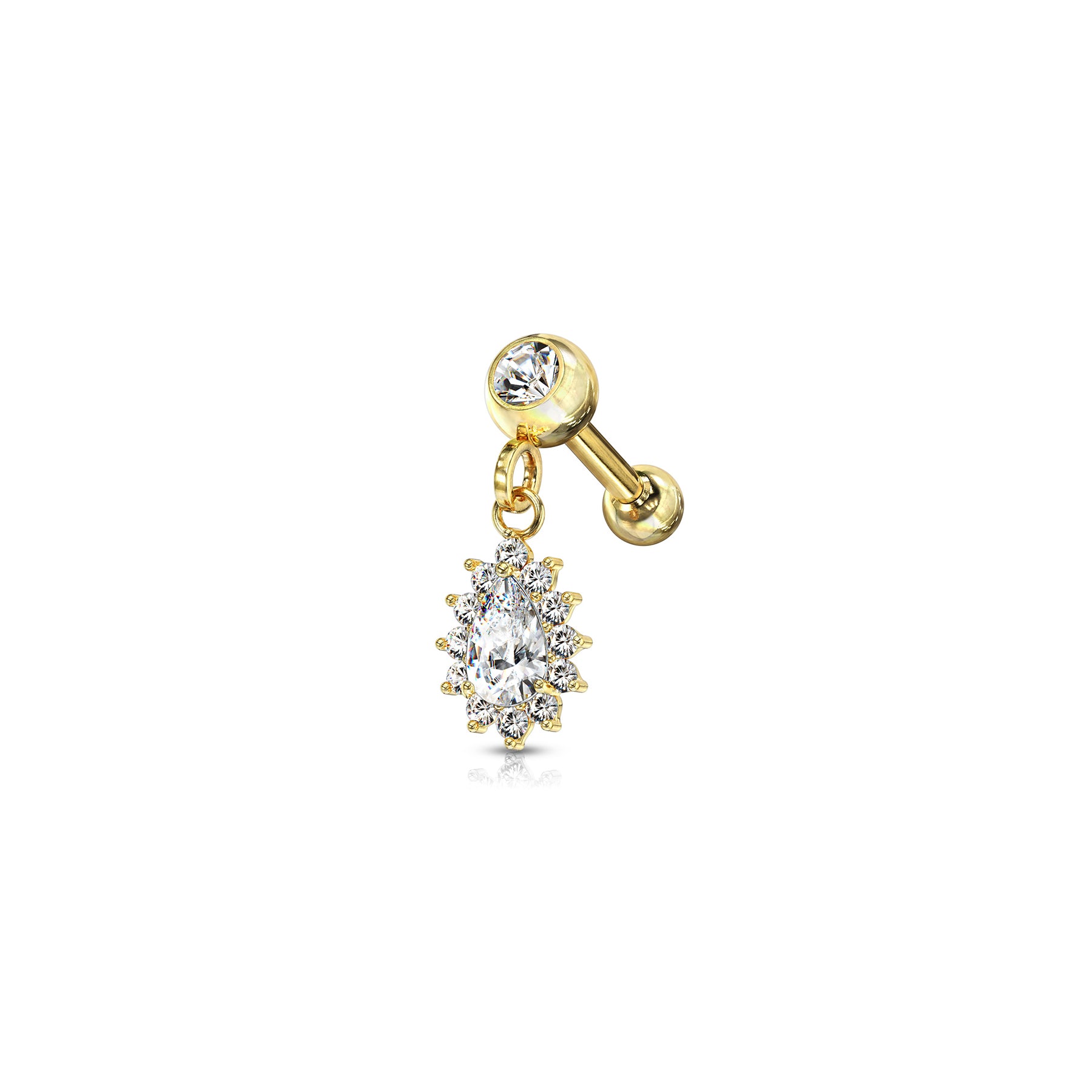 Piercing Tragus TERA avec Acier Chirurgical et Zirconium