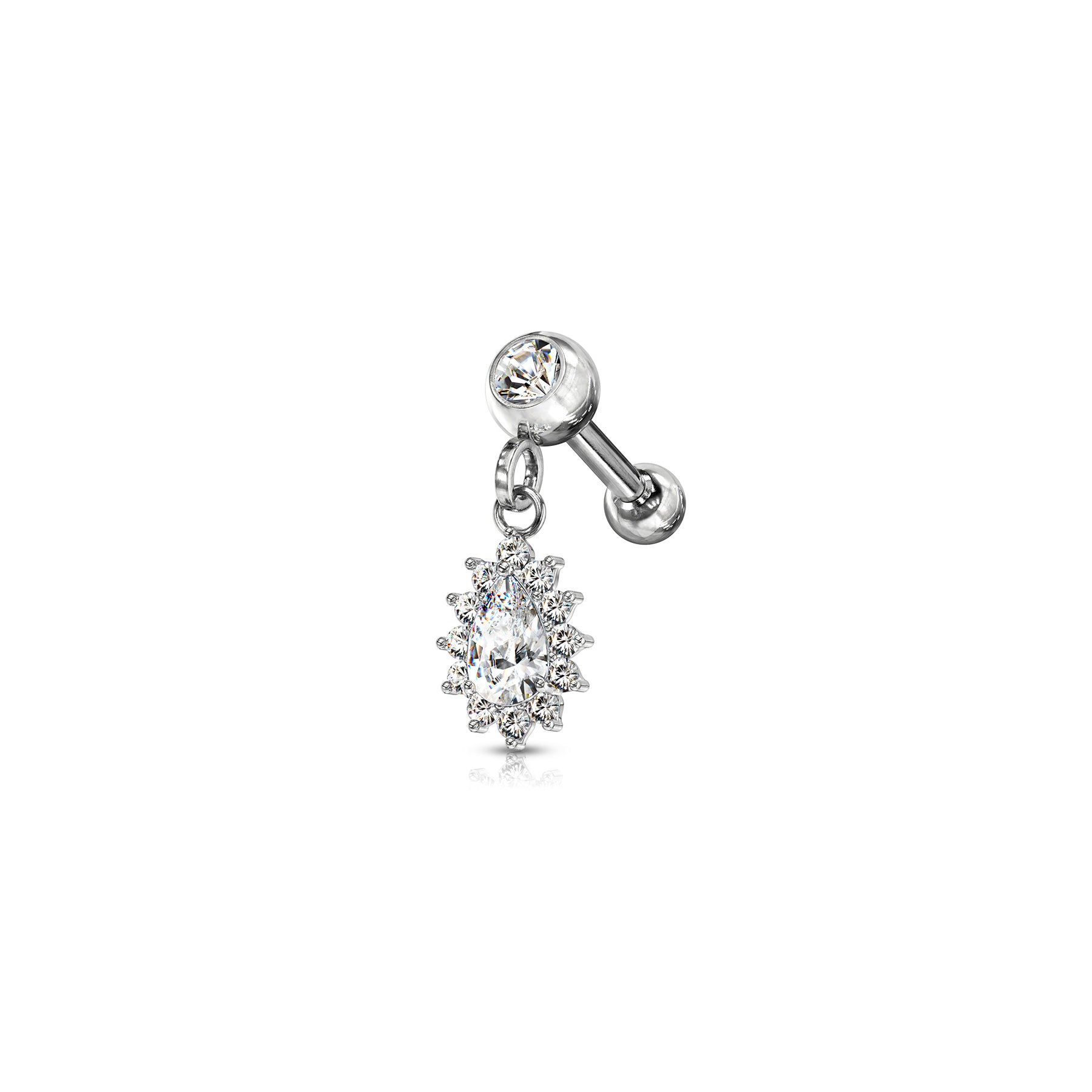 Piercing Tragus TERA avec Acier Chirurgical et Zirconium