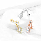 Piercing Tragus TERA avec Acier Chirurgical et Zirconium