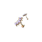 Piercing Labret THALYA en Acier et Zirconium