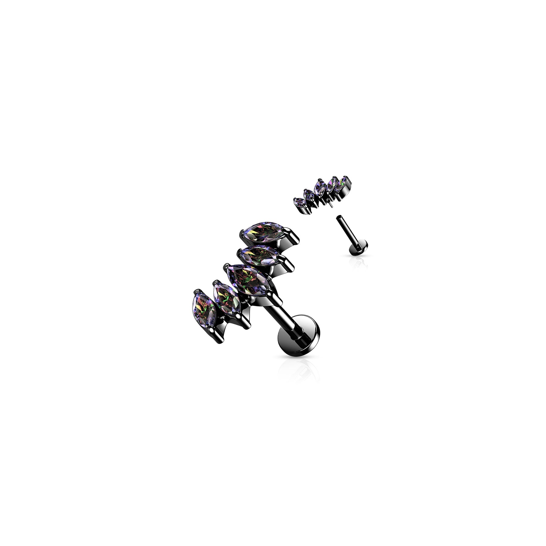 Piercing Labret THALYA en Acier et Zirconium