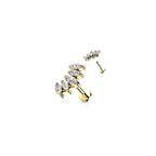 Piercing Labret THALYA en Acier et Zirconium