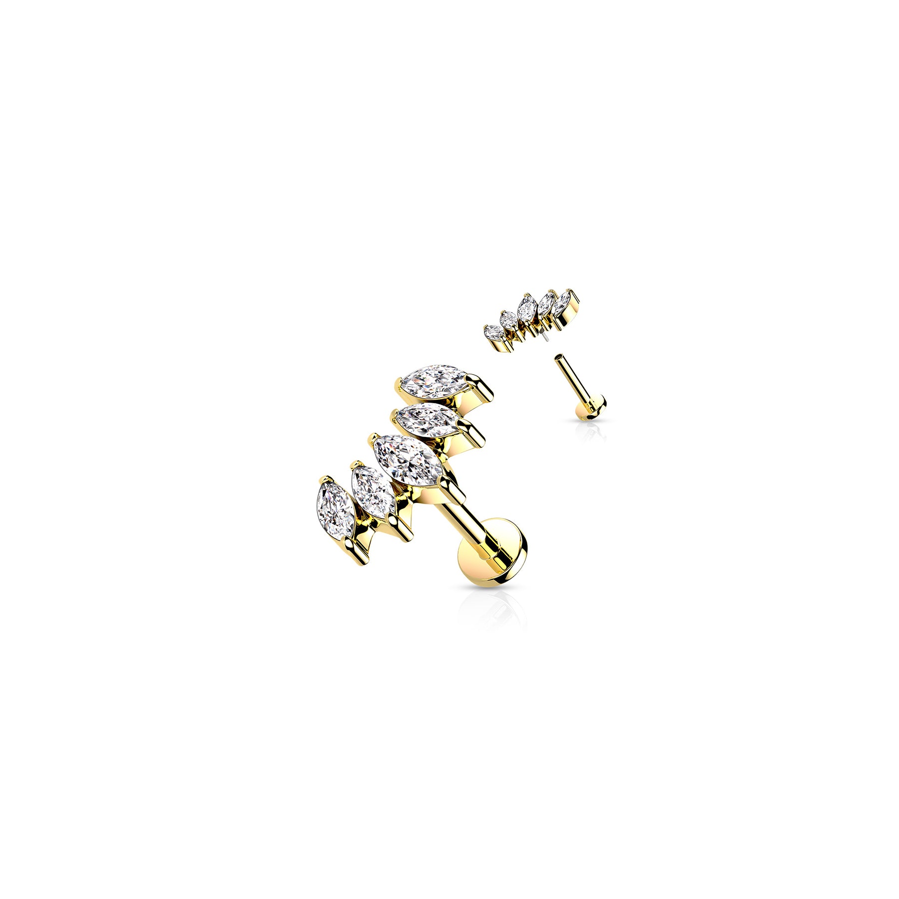 Piercing Labret THALYA en Acier et Zirconium