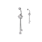 Piercing Nombril THASHA avec Double Chaîne en Pendentif