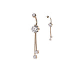 Piercing Nombril THASHA avec Double Chaîne en Pendentif