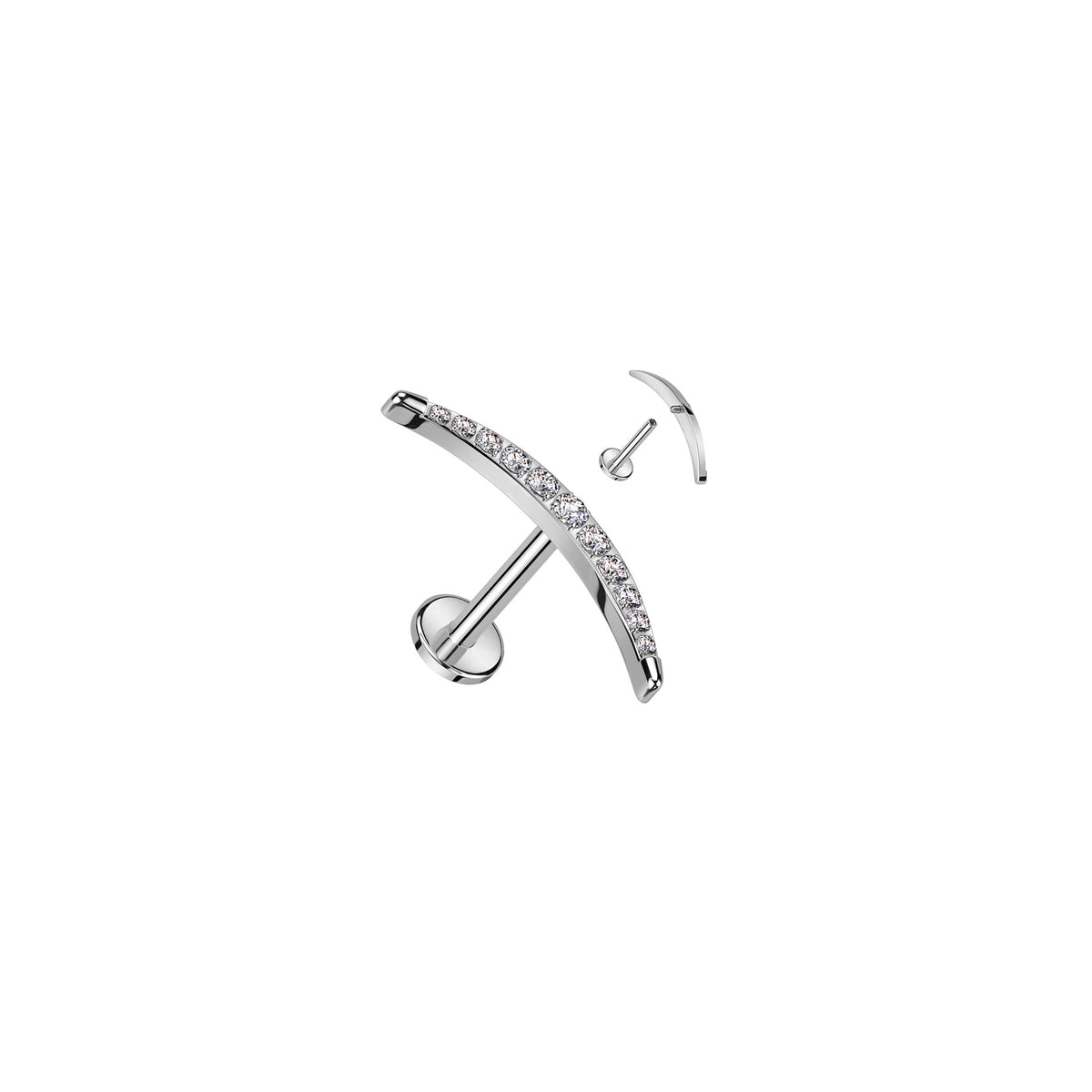Piercing Labret TIKEYA en Titane et Zirconium