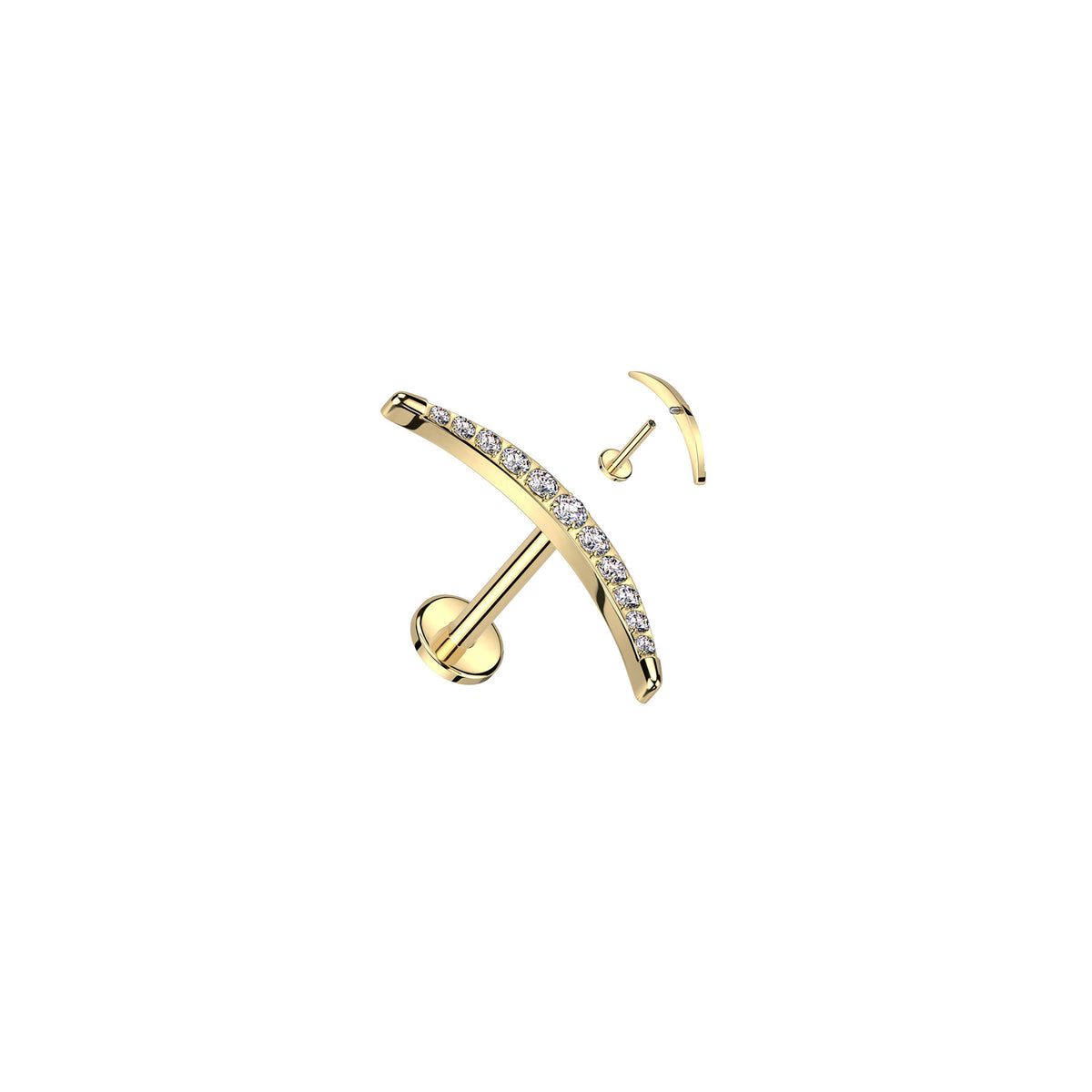 Piercing Labret TIKEYA en Titane et Zirconium
