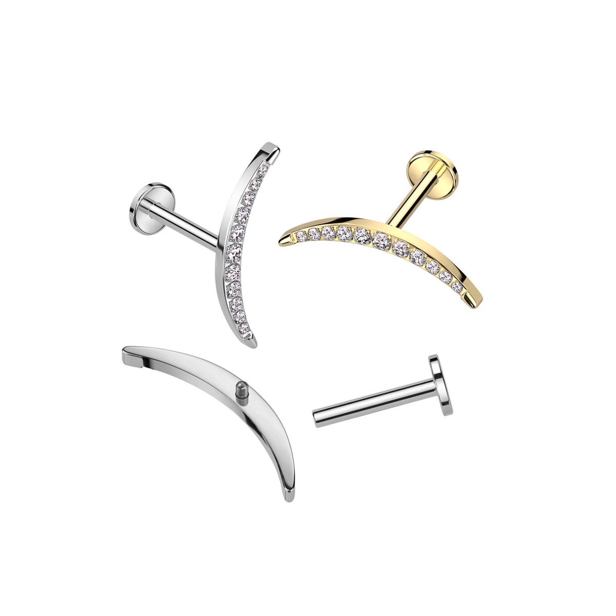Piercing Labret TIKEYA en Titane et Zirconium
