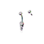 Piercing Nombril TOSHA en Acier et Zirconium