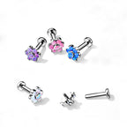Piercing Labret TRICIA en Titane et Opale