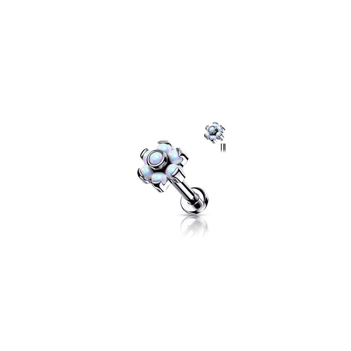 Piercing Labret TRICIA en Titane et Opale