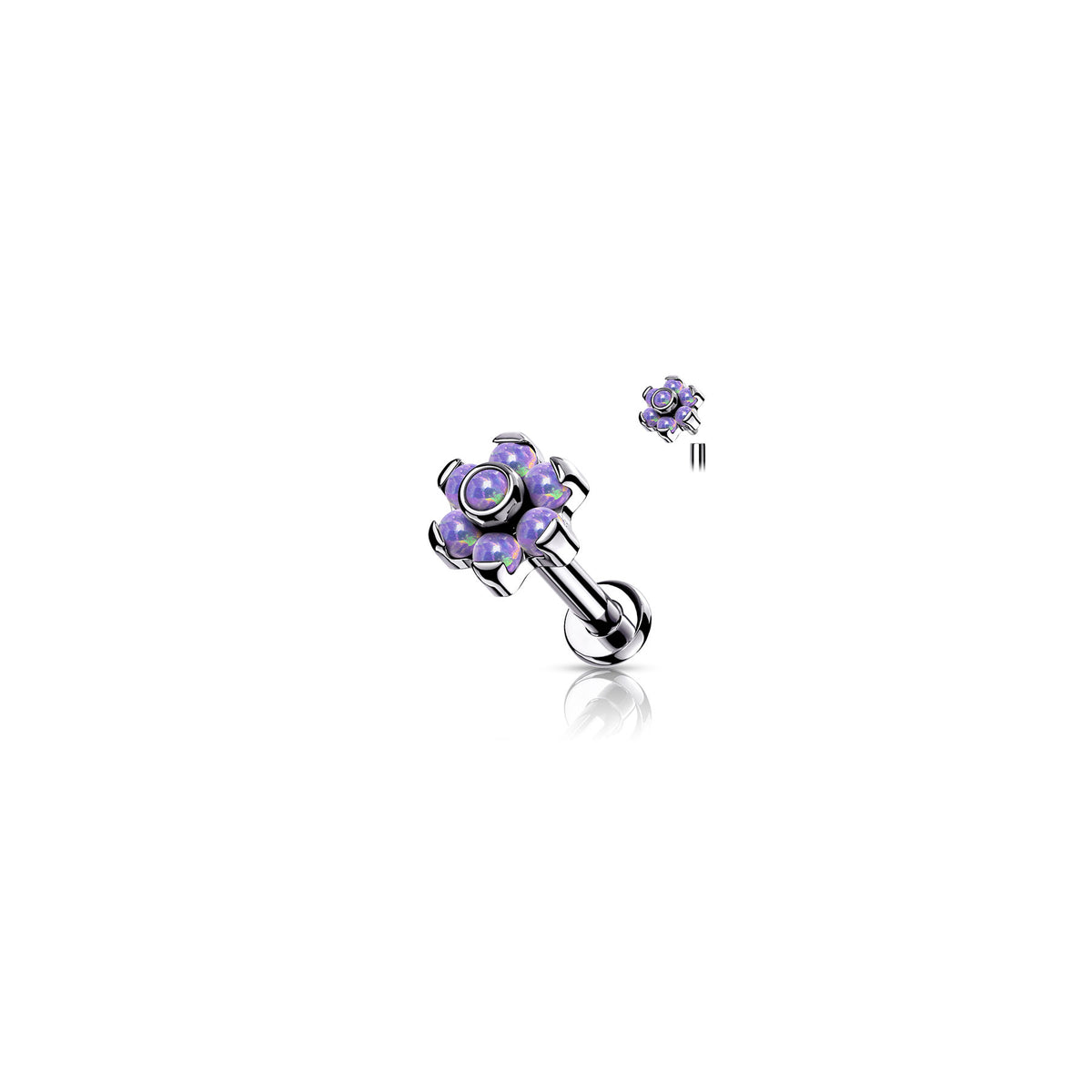 Piercing Labret TRICIA en Titane et Opale