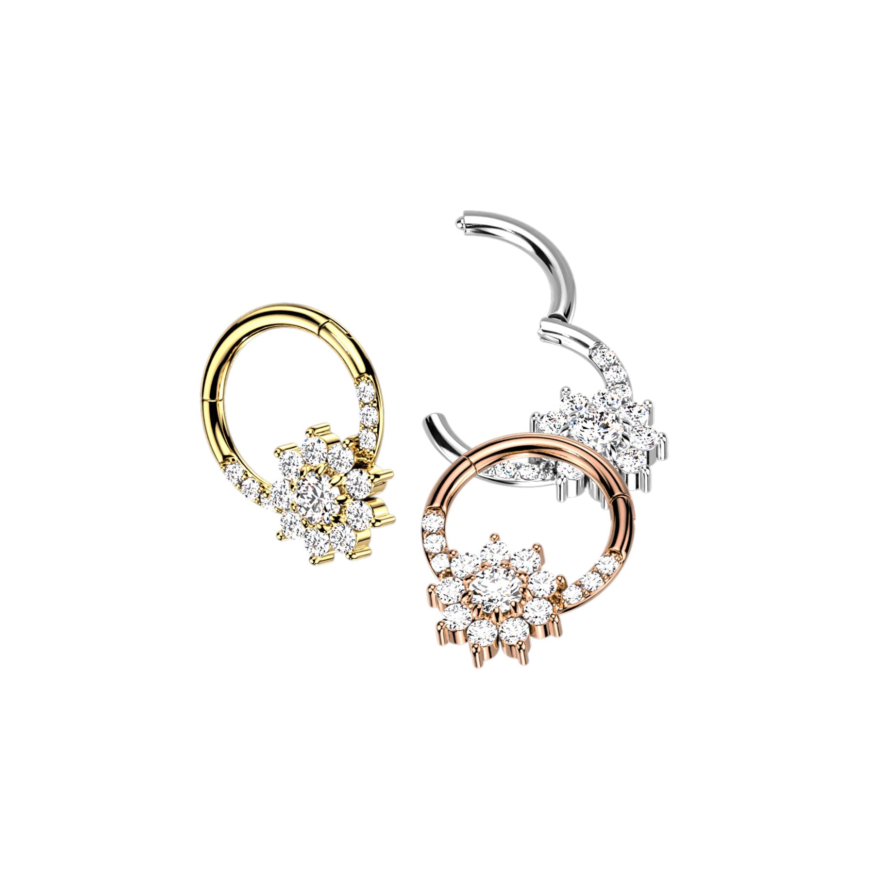 Piercing Oreille ou Nez TATIANA en Acier et Zirconium