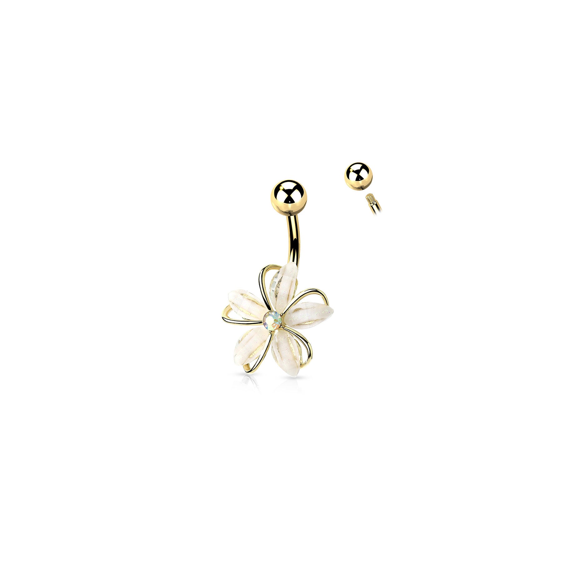 Piercing Nombril TONIA en Acier et Zirconium