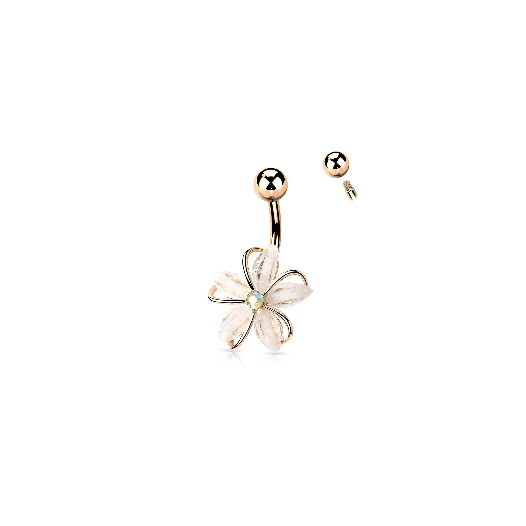 Piercing Nombril TONIA en Acier et Zirconium