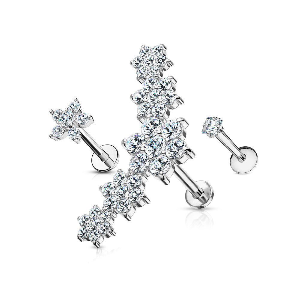 Set de 3 Piercings Oreille EARMUFFS en Acier Chirurgical