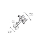 Set de 3 Piercings Oreille EARMUFFS en Acier Chirurgical
