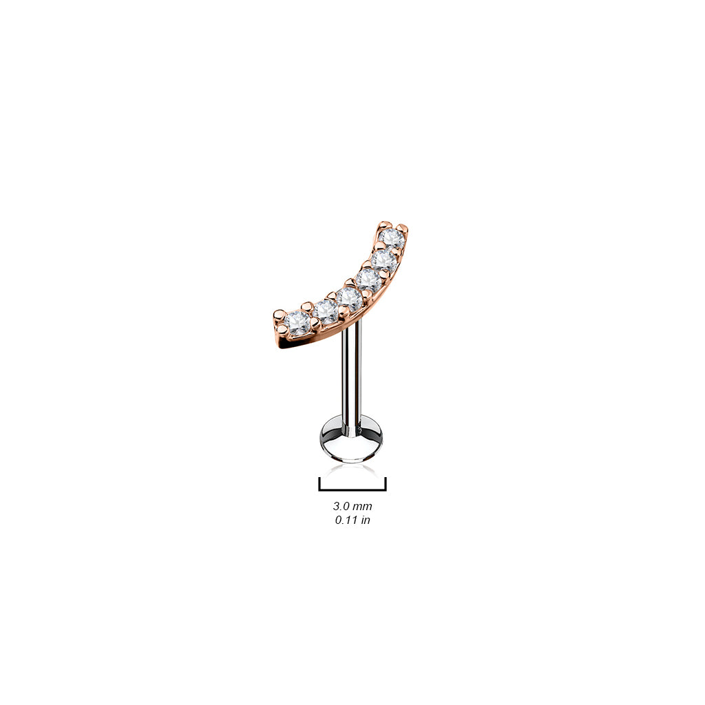 Set de 4 Piercings Oreille CRUSH en Acier Chirurgical