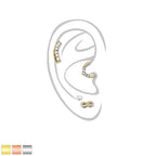 Set de 4 Piercings Oreille CRUSH en Acier Chirurgical
