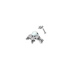 Piercing Labret VERA en Titane, Opale et Zirconium