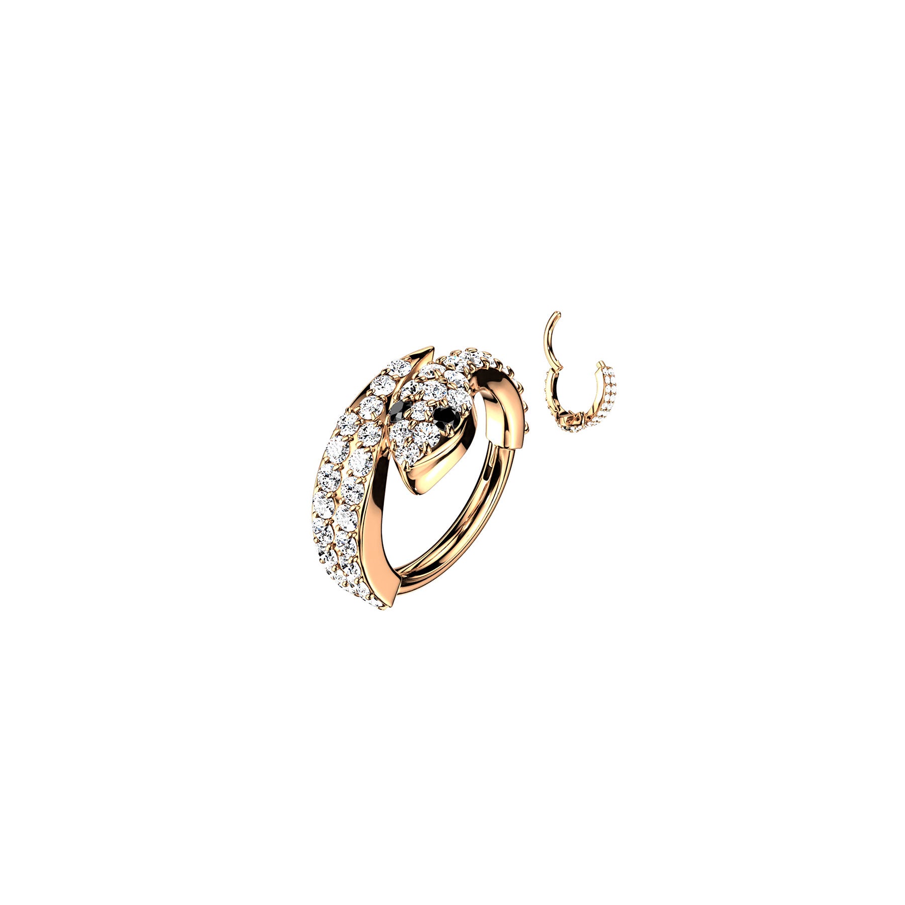 Piercing Oreille ou Nez VIRIDIA en Acier et Zirconium