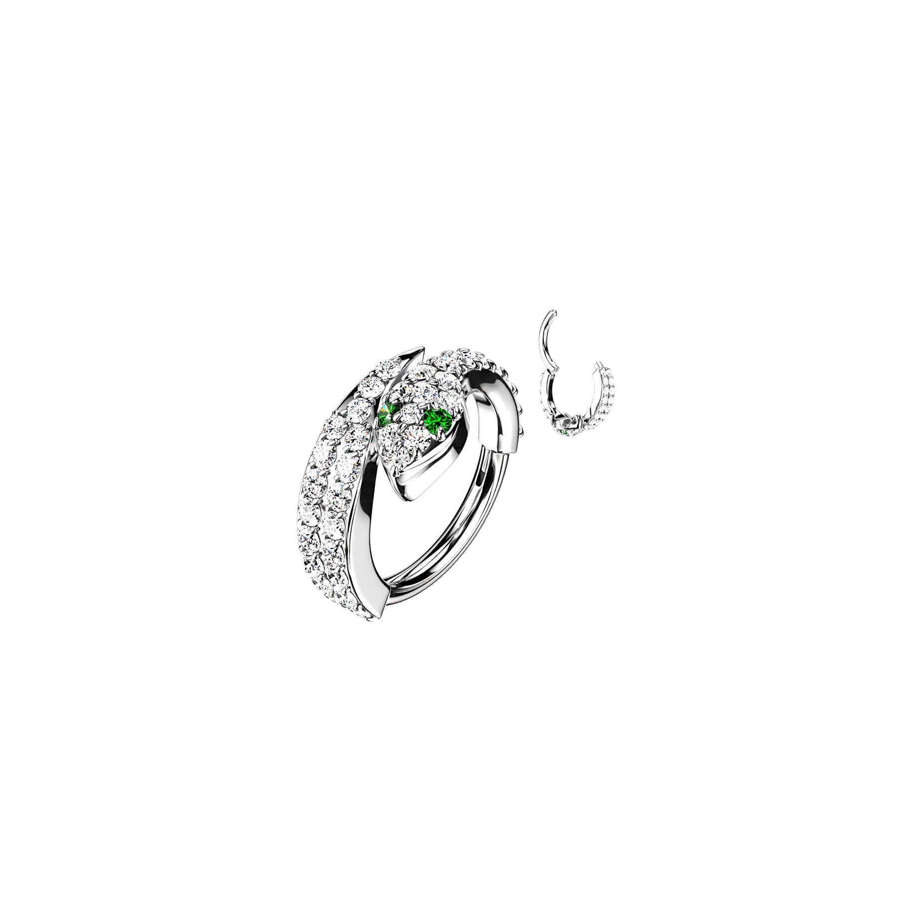 Piercing Oreille ou Nez VIRIDIA en Acier et Zirconium