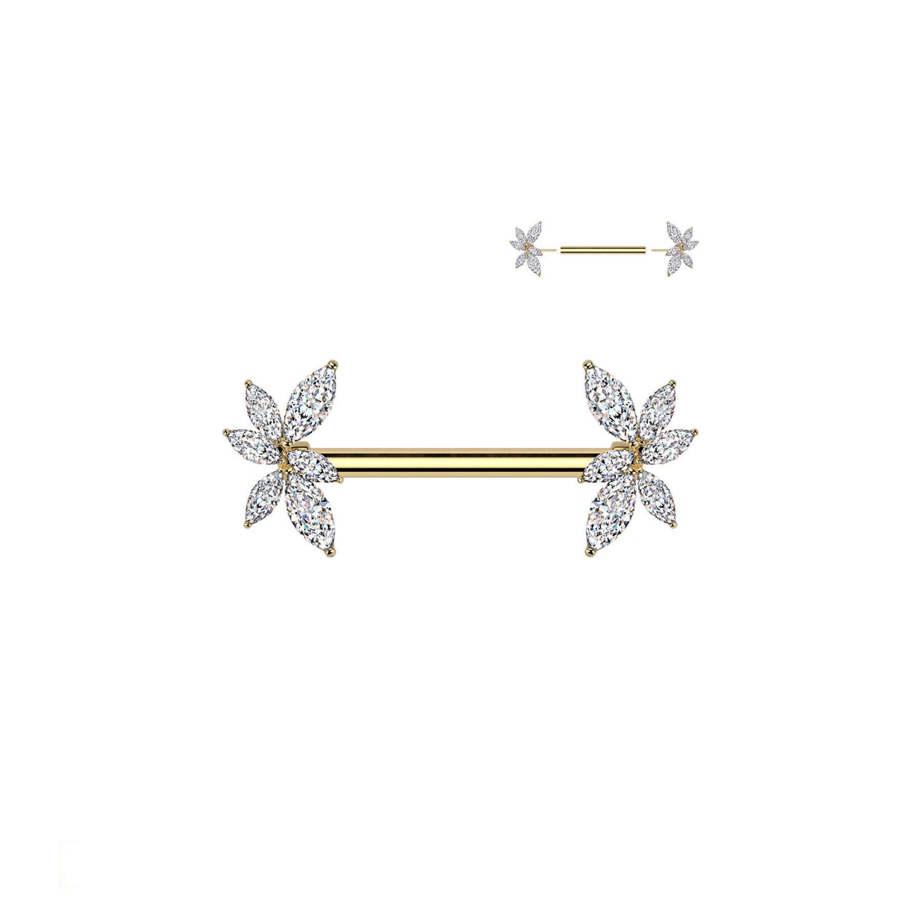 Piercing Téton VAYLA en Acier et Zirconium