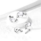 Piercing Labret Oreille WALES en Acier et Résine