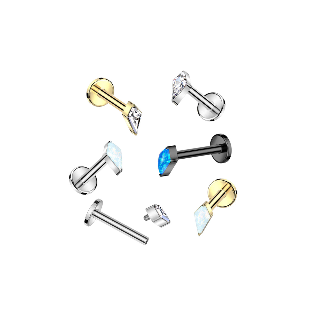 Piercing Labret WEONA en Titane et Zirconium