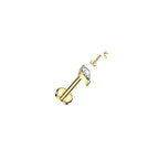 Piercing Labret WEONA en Titane et Zirconium
