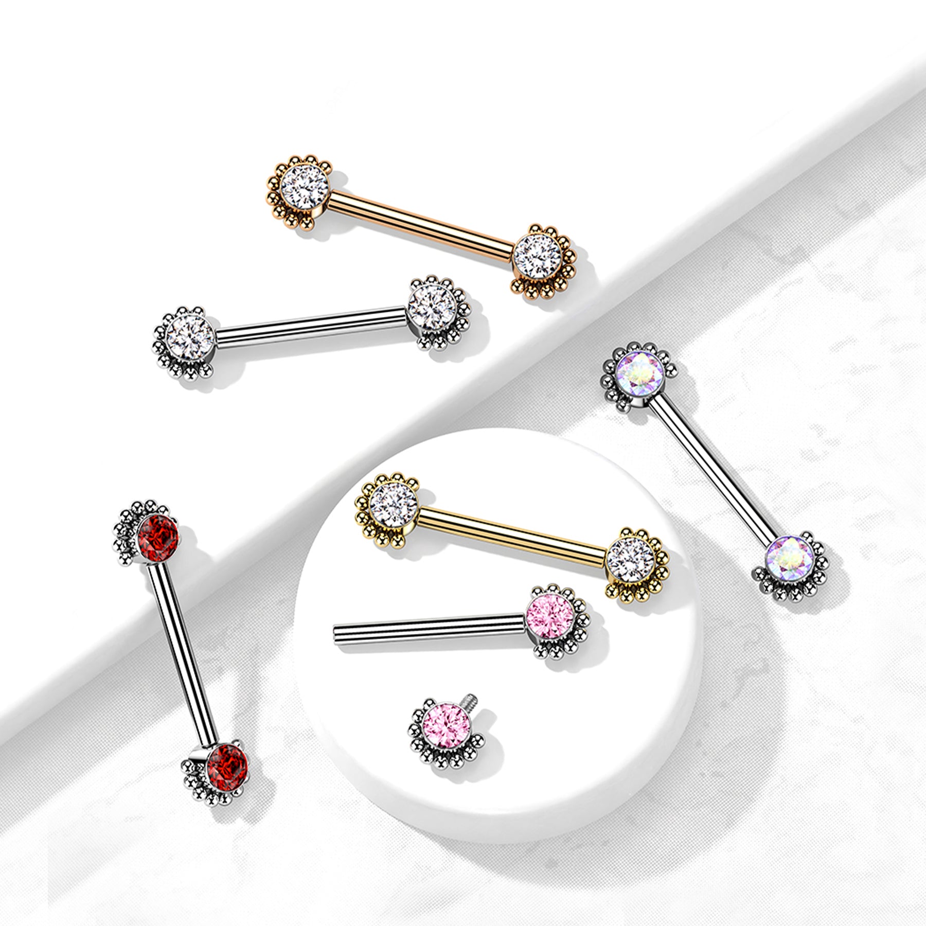 Piercing Téton WILLA en Titane et Zirconium
