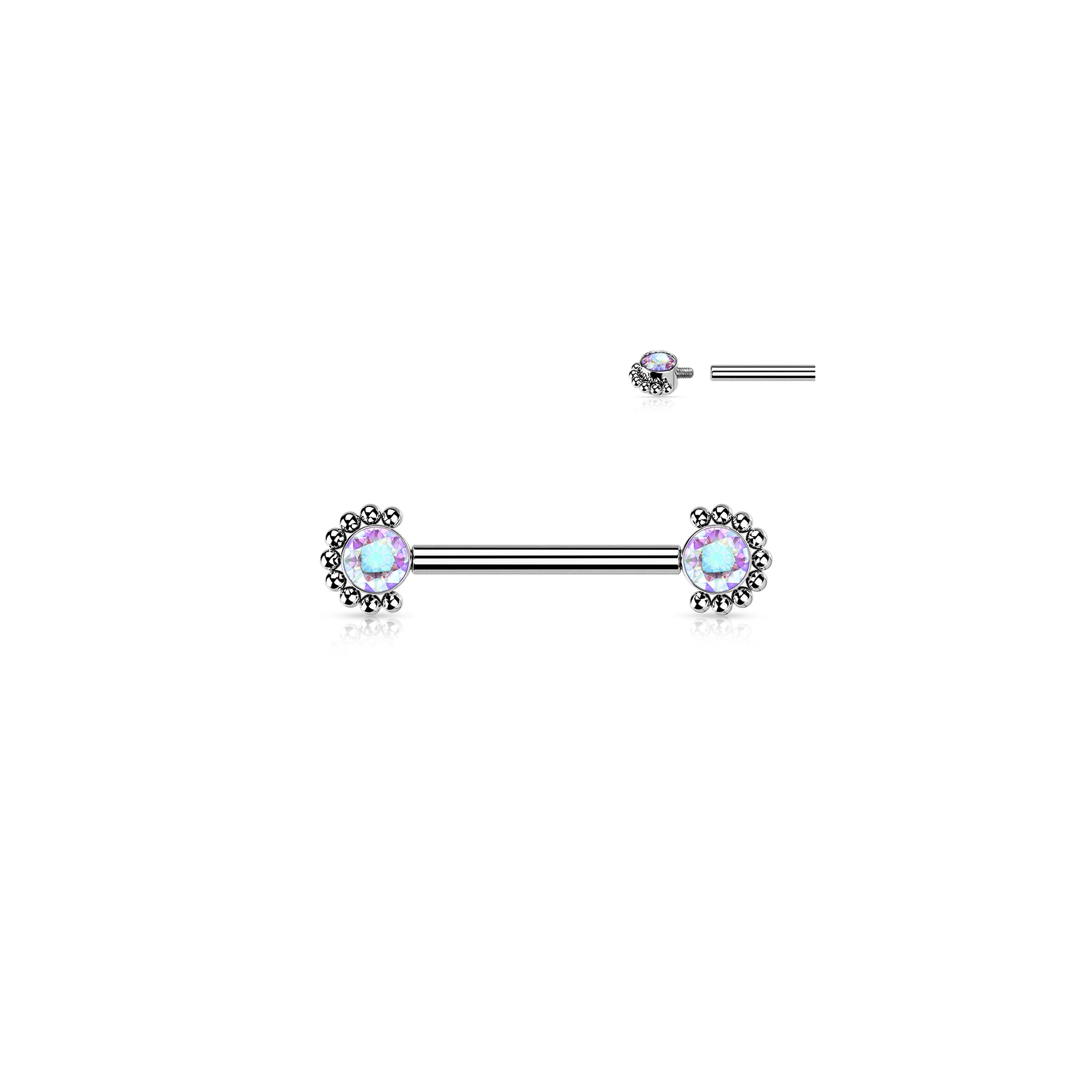 Piercing Téton WILLA en Titane et Zirconium
