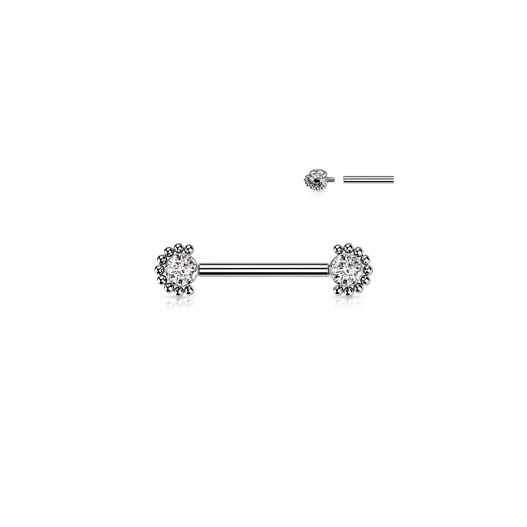 Piercing Téton WILLA en Titane et Zirconium