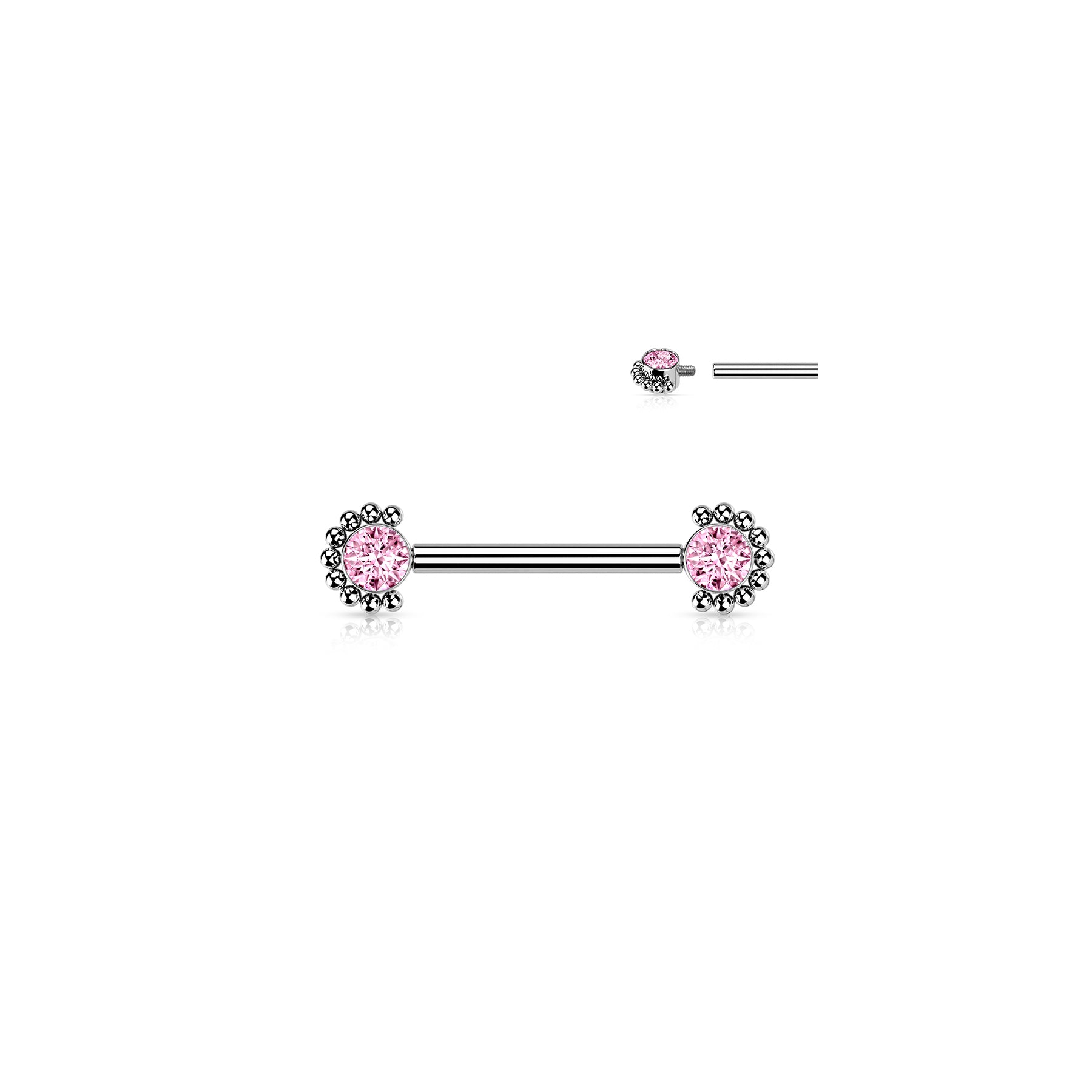 Piercing Téton WILLA en Titane et Zirconium