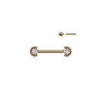 Piercing Téton WILLA en Titane et Zirconium