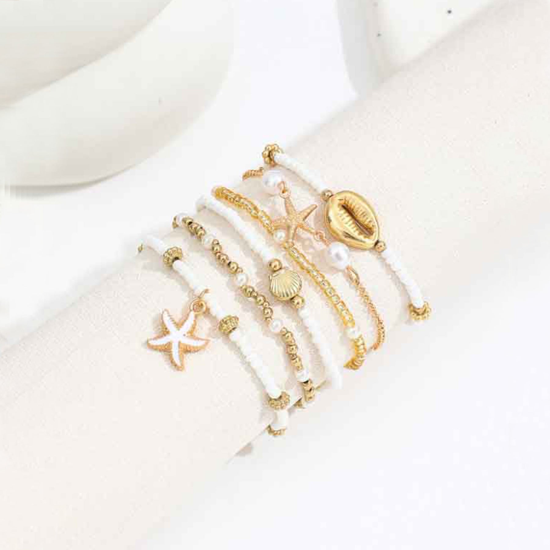 Set de 6 Bracelets WHITE CORAL