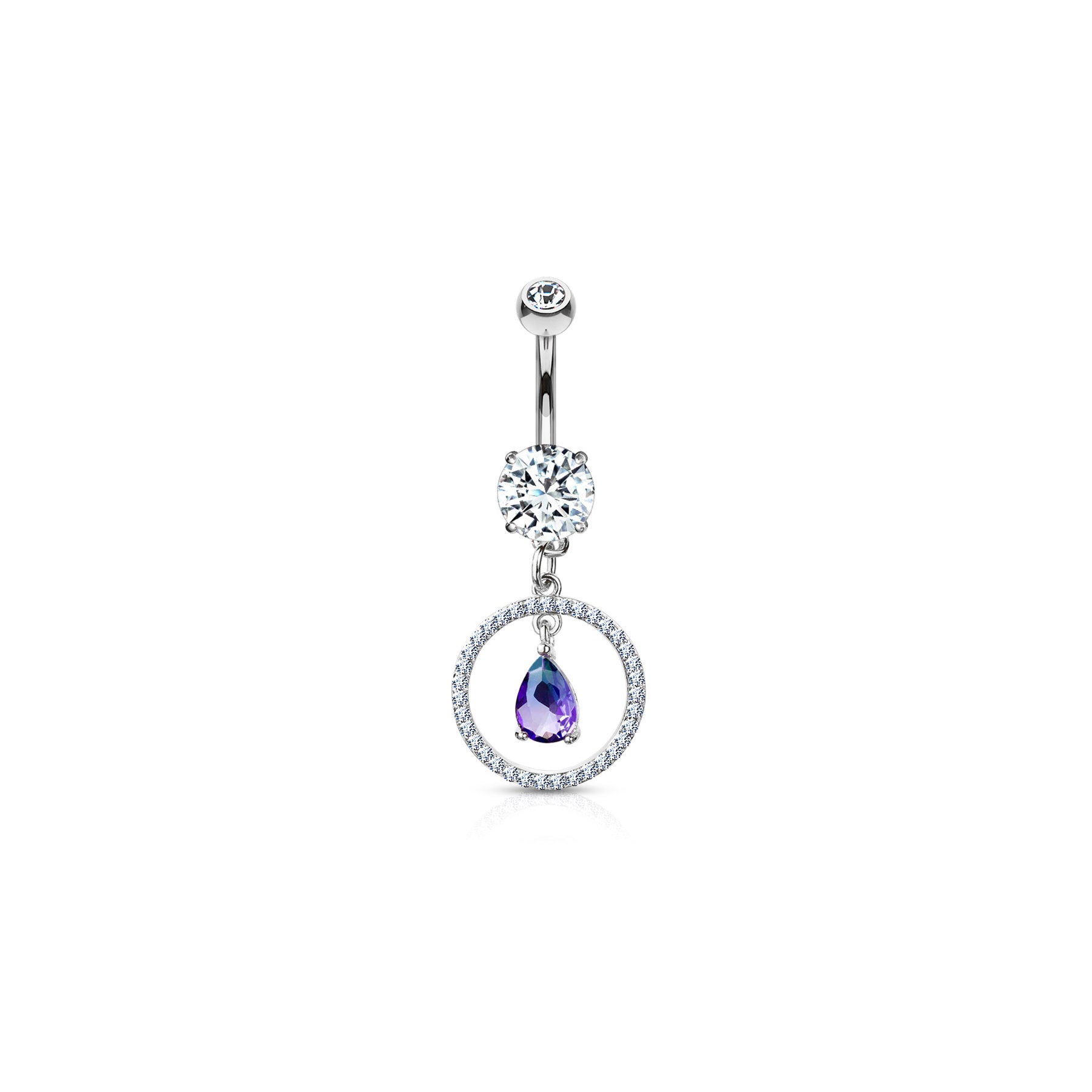 Piercing Nombril YOVANA en Acier et Zirconium