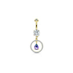 Piercing Nombril YOVANA en Acier et Zirconium