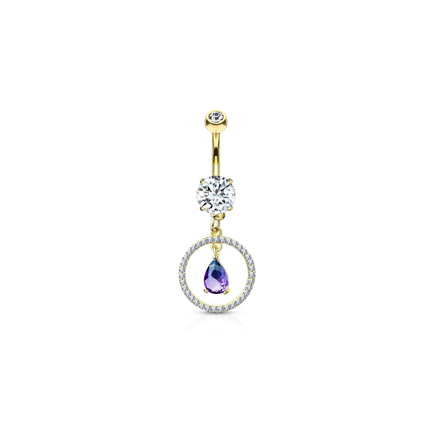 Piercing Nombril YOVANA en Acier et Zirconium