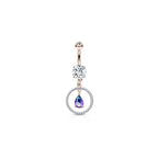 Piercing Nombril YOVANA en Acier et Zirconium