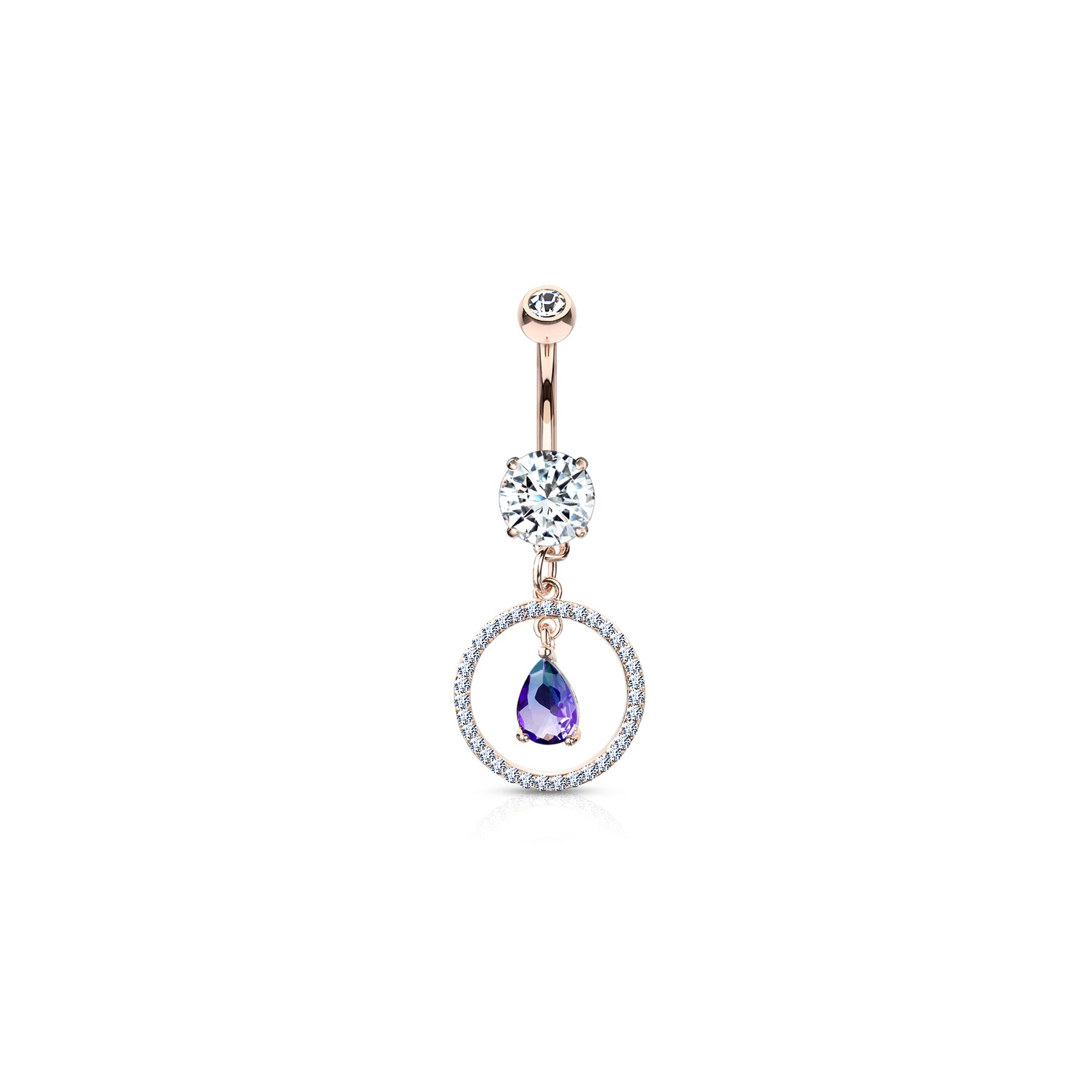 Piercing Nombril YOVANA en Acier et Zirconium
