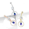 Piercing Nombril YOVANA en Acier et Zirconium