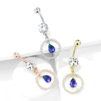 Piercing Nombril YOVANA en Acier et Zirconium