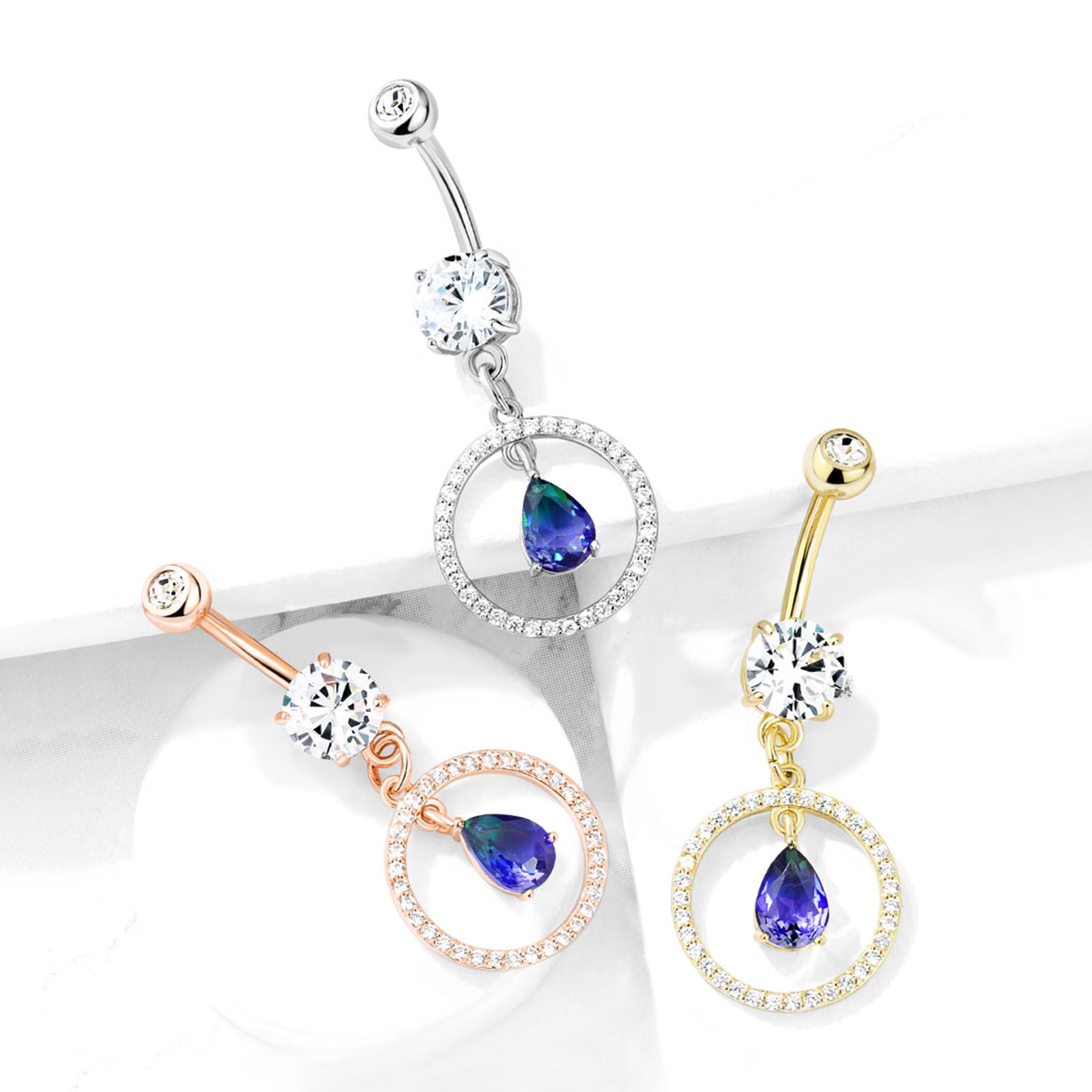 Piercing Nombril YOVANA en Acier et Zirconium
