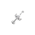 Piercing Labret YUBIA en Titane et Zirconium