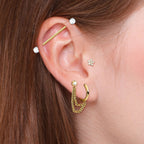 Set de 3 Piercings Oreille YOLO en Acier Chirurgical