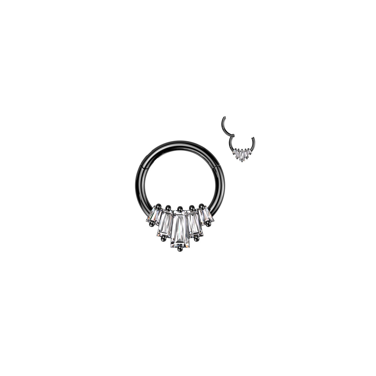 Piercing Anneau ZANOVA en Acier et Zirconium