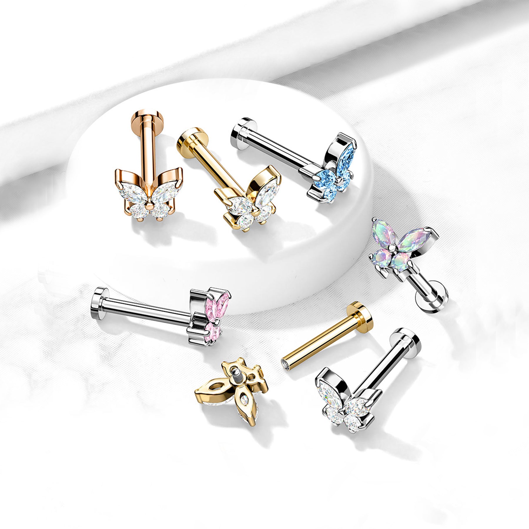 Piercing Labret ZELDA en Acier et Zirconium